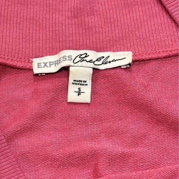 Express One Eleven | Women’s Pink Coral Butterfly Tie Raglan Sleeves Swe… - Picture 9 of 14